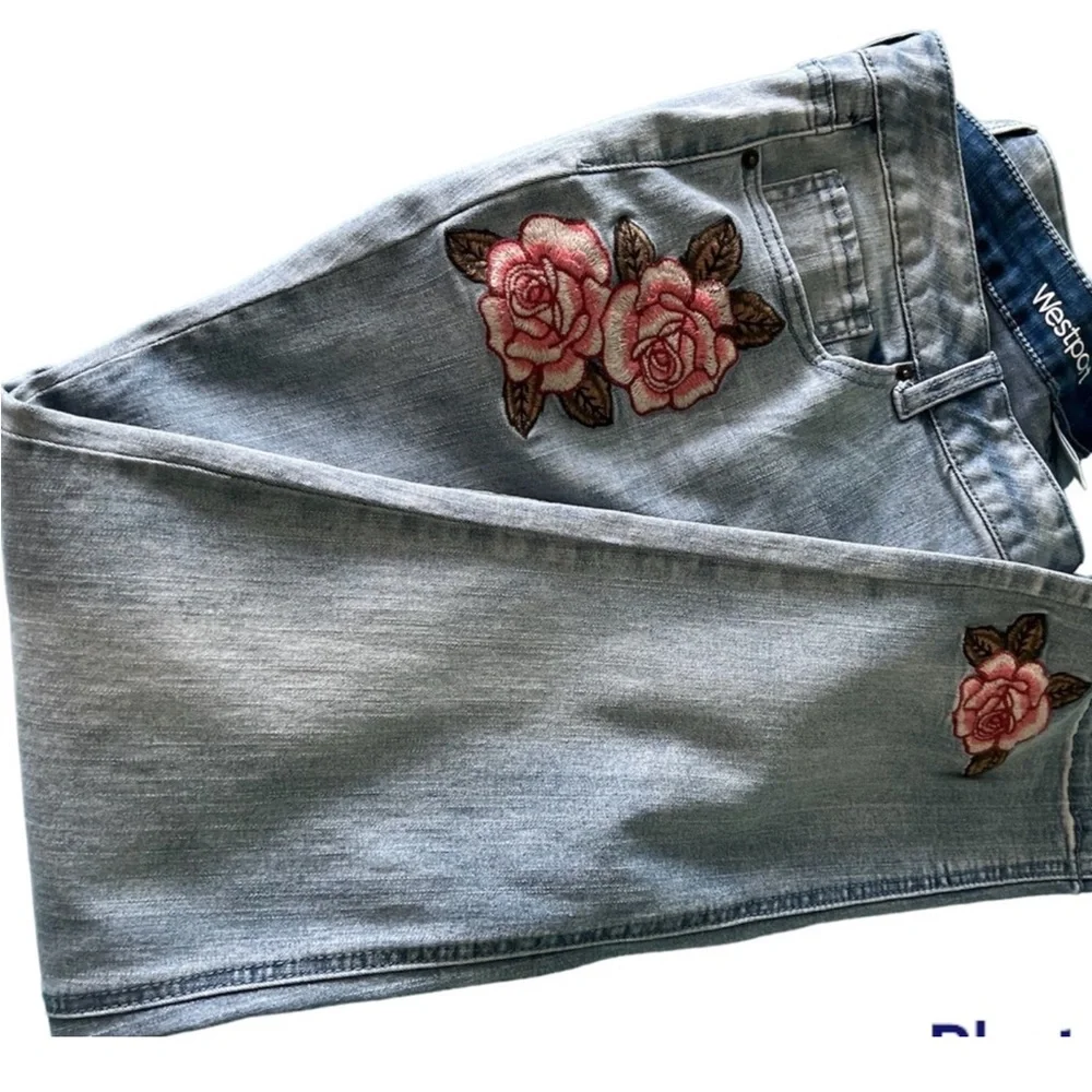 Westport Embroidered Jeans Midrise Skinny - Picture 2 of 9